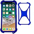 Zittop Universal Smart Phone Bumper Case Elastic Soft Silicone Cover for 5.2" Phones Size 4'' to 6.5'' inch Case (Blue)