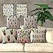 Set of 4 Throw Pillow Covers, YIFAN Tropical Cactus Plants Pattern Polyester Ramie Square Pillow Cover Decorative Cushion Case Pillowcase Home Decor 17.717.7 Inch