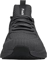 Feethit Mens Running Shoes Breathable Lightweight Trainers Dark Grey UK 7 view 5