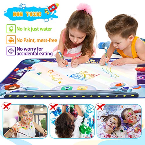 WisToyz Doodle Mat Spaceship Cognitive Letters Aqua Doodle Mat Double