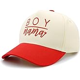Waldeal Boy Mama Trucker Hats for Women, Two Tone Snapback Cap Embroidered Boy Mom Baseball Cap, Christmas Birthday Gifts