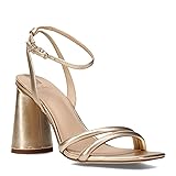 Sam Edelman Women's Kia Heeled Sandal, Gold, 7 US