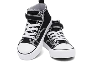 AOVOG Toddler Canvas Shoes Girls High Top Sneakers Little Big Kids Boys Walking Cushioned Shoes Toddler 8-Big Kid 3
