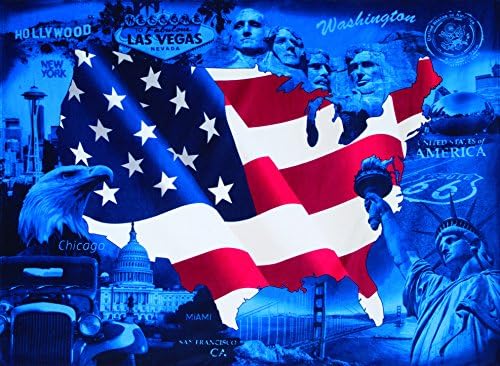 America the Beautiful Brazilian Velour Beach Towel 58x74 Inches