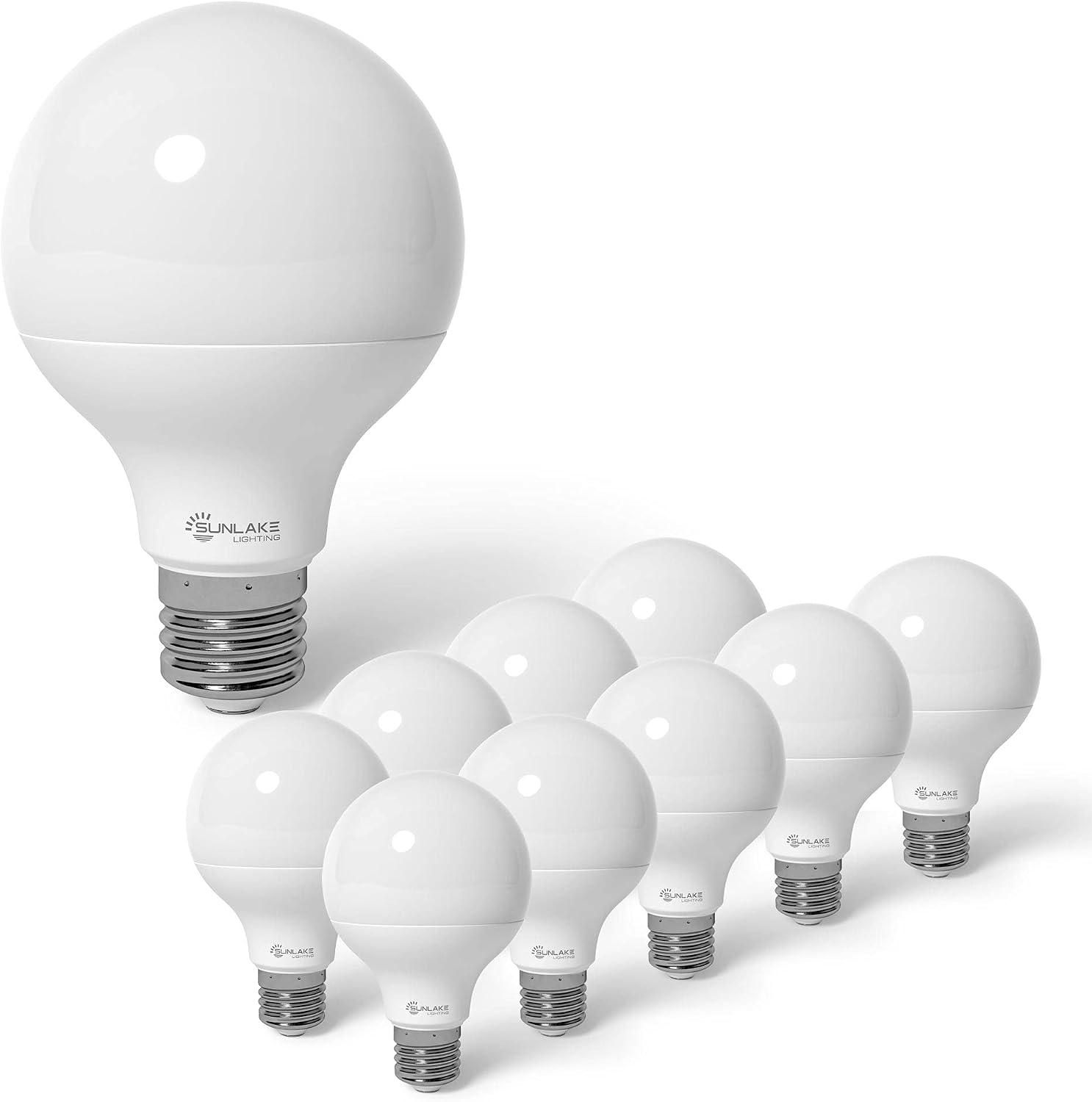 Sunlake 10 Pack G25 Vanity Led Globe Light Bulbs 5 Watt 40 Watt