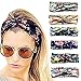 6 Pcs Headbands for Women Girls Wide Boho Knotted Yoga Head Wrap Hair Band Floal Style Criss Cross