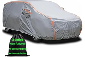 ANITANT Mini Van Car Cover Waterproof All Weather for Automobiles, Outdoor Full Van Cover with Zipper, Universal Fit for Pacifica, Grand Caravan, Honda Odyssey, Sienna, Fit Mpv 191" to 206"