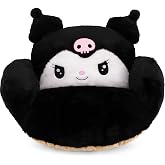 Juju Black Kawaii Cushion - Kawaii Room Decor - Seat Cushions for Office Chairs - Office Chair Cushions - Car Seat Cushion - Gaming Room Decor - Gaming Desk Accessories Floor Pillow (Black)