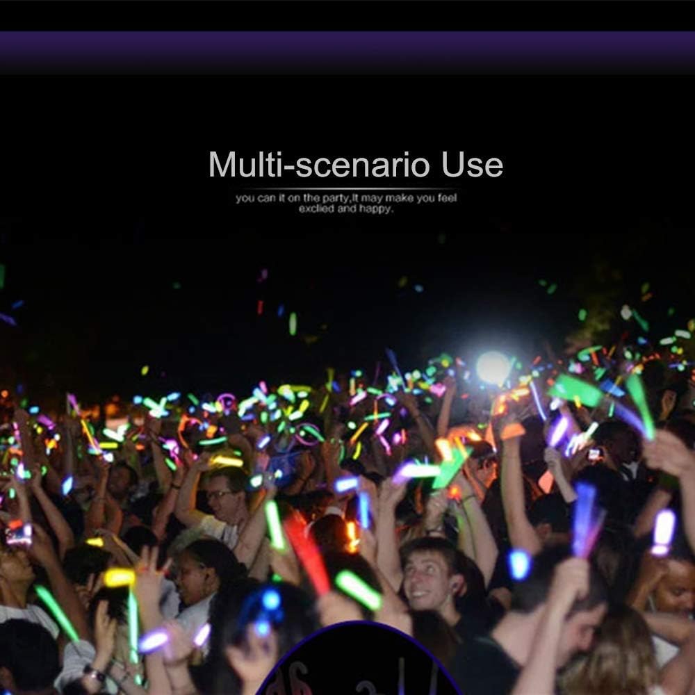 Glow Fever Glow Sticks Bulk, 6" Glow Wands with End Caps & Lanyards - Image 4