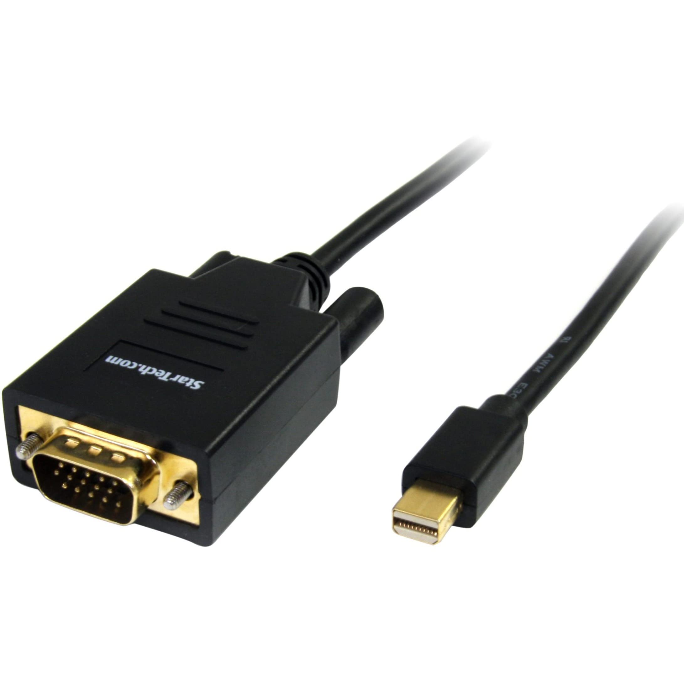 StarTech.com 6 ft. (1.8 m) Mini Displayport to VGA Cable - 1920x1200 / 1080p - Thunderbolt Compatible - VGA Monitor Cable (MDP2VGAMM6)