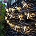 AMZSTAR Dragonfly Solar String Lights Outdoor, 19.7ft 8Modes 30 LED Waterproof Fairy Lights for Indoor/Outdoor Home Garden Lawn Fence Patio Party and Holiday Decorations (Warm White)