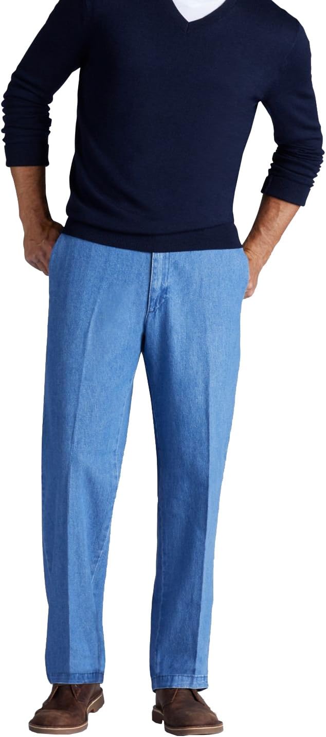 Lee Men's Stain Resistant RelaxedFit FlatFront Denim Pant Buy Online