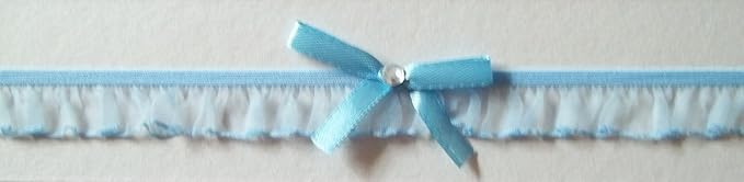 Strumpfband blau mit blauer Schleife Hochzeit Schmuck Braut Brautzubehör Deutscher Händler vom Sachsen Versand
