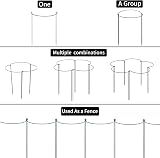 MUAEEOK 6 Pack Plant Support Stakes 30x50cm Half Round Cage view 6