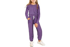 DOKOTOO KIDS Girls Summer Outfits Cute T-Shirt and Shorts Set with Side Pockets