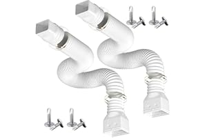 AOPANDA Rain Gutter Downspout Extensions Flexible, Drain Downspout Extender, Down Spout Drain Extender, Gutter Connector Rainwater Drainage Extendable from 21 to 60 Inches，White-2pack.