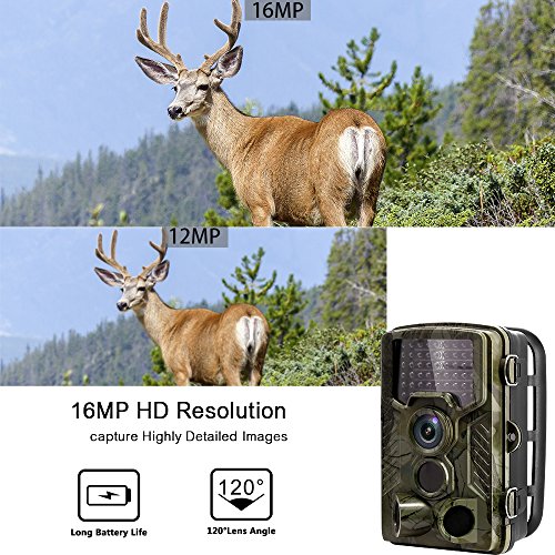 2018-New-VENLIFE-Trail-Camera-16MP-1080P-120-PIR-Sensor-Wildlife-Game-Hunting-Camera-65ft-20m-Infrared-with-Night-Vision-46pcs-IR-LEDs-02s-Trigger-Time-IP56-Waterproof-Protected-Design