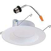 Halo LT 5 in / 6 in Integrated LED Recessed Retrofit Downlight Trim 750 Lumens 3000K Soft White 90 CRI Wet Location Listed En