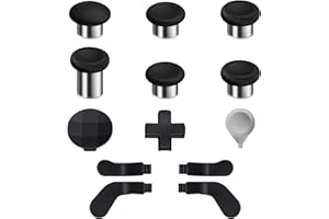 SANGDER 13 in 1 Metal Thumbsticks for Xbox One Elite Series 2, Elite Series 2 Core Controller Parts,Replacement Magnetic Buttons kit Includes 6 Swap Magnetic Joysticks, 4 Paddles, 2 D-Pads, 1 Adjustment Tool
