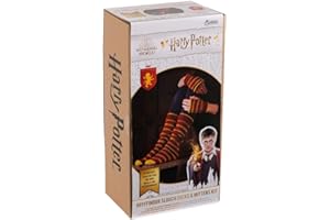 Hero Collector Eaglemoss Hogwarts Gryffindor Slouch Socks and Mittens Knitting Kit | Harry Potter Wizarding World Knitting Kits | Model Replica