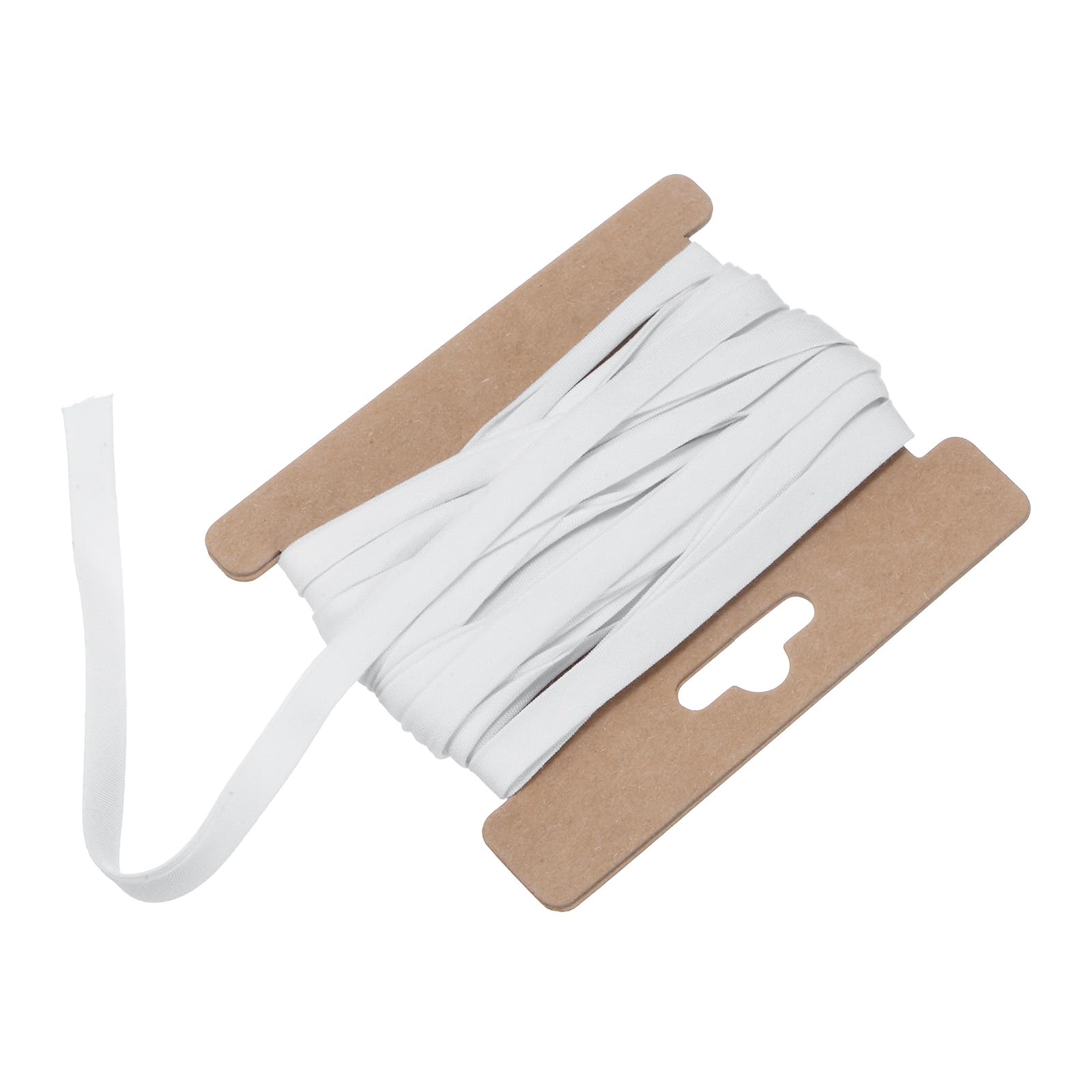 M METERXITY Double Fold Bias Tape 1/4 Inch 6 Yards Cotton Bias Binding Tape Bulk Double Fold Bias Tape for Sewing/Seaming Hemming/Binding//Quilting/DIY Craft [White]