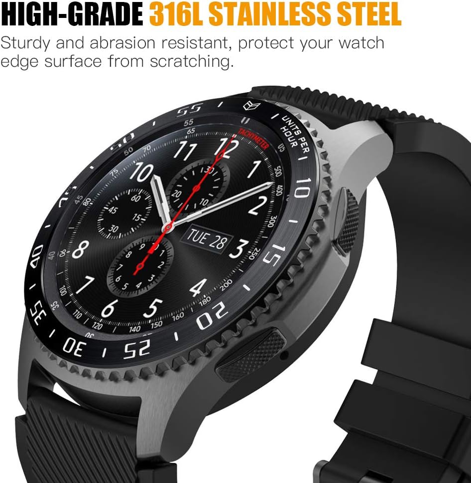 MoKo Bezel Ring Compatible with Samsung Gear S3/Galaxy Watch 46 mm - Image 4