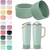 Kaitiaki 2Pcs Silicone Boots for 30oz & 40oz Owala Bottles Sway & Tumblers – Non-Slip, Scratch-Resistant, Stability Enhancer for Owala Accessories, Available in 12 Colors (Eucalyptus Green)