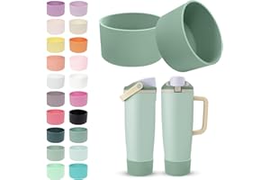 Kaitiaki 2Pcs Silicone Boots for 30oz & 40oz Owala Bottles Sway & Tumblers – Non-Slip, Scratch-Resistant, Stability Enhancer for Owala Accessories, Available in 12 Colors (Eucalyptus Green)