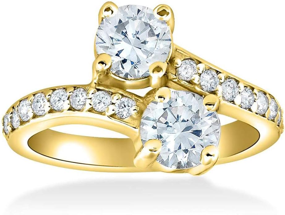 2 Ct Forever Us 2 Stone Diamond Engagement Ring 14k Yellow Gold Amazon Com 2 Ct Forever Us 2 Stone Diamond Engagement Ring 14k Yellow Gold Amazon Com