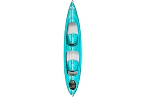 Pelican Alliance 136T - Recreational Sit in Kayak - Fade Turquoise White - Lightweight Patented Ram-X™ Material -Ergobreeze™/