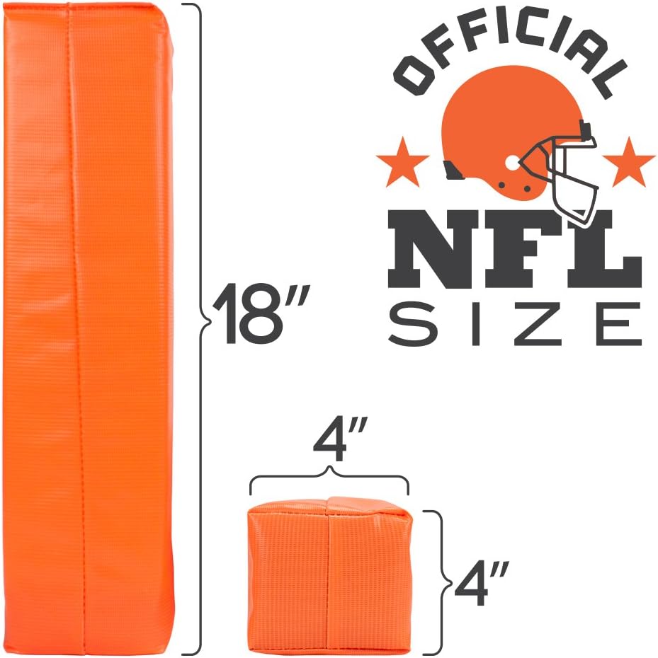 Crown Sporting Goods Anchorless Weighted Football Pylons (Set of 4), Orange : Sports & Outdoors