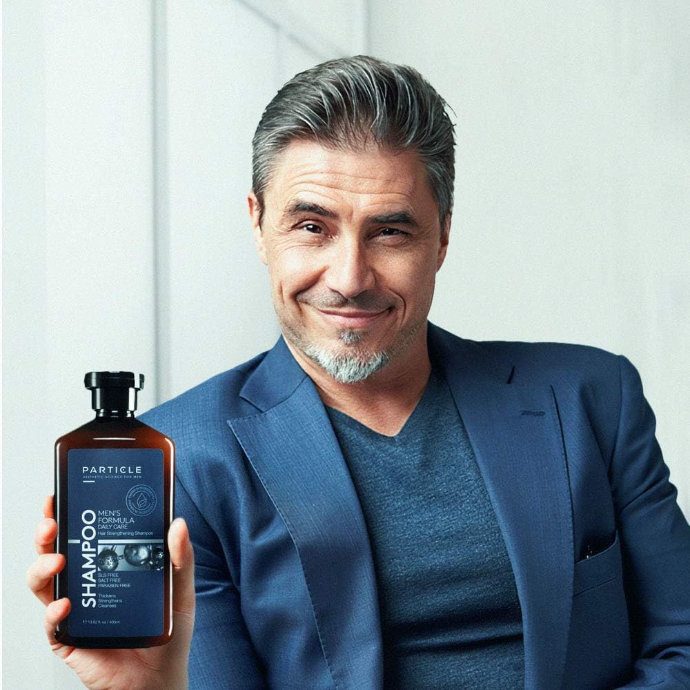 Particle Men’s Shampoo – Hair Growth & Thickening Formula for Stronger, Healthier Hair (13.52 oz) – Sulfate & Paraben Free