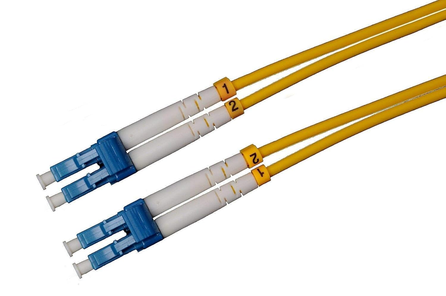 CONBIC LWL fiber optic cable - 3m OS2 yellow, LC to LC connector, duplex 9/125 patch cable - fiber optic cable 3 meters - Image 3