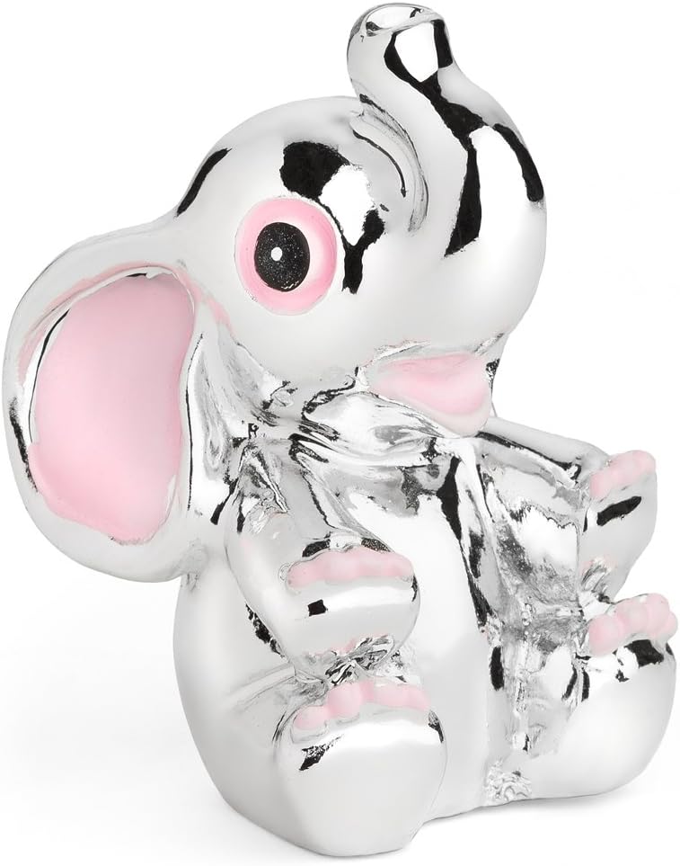 Resin Chrome Plated Pink Elephant/12 Pcs.