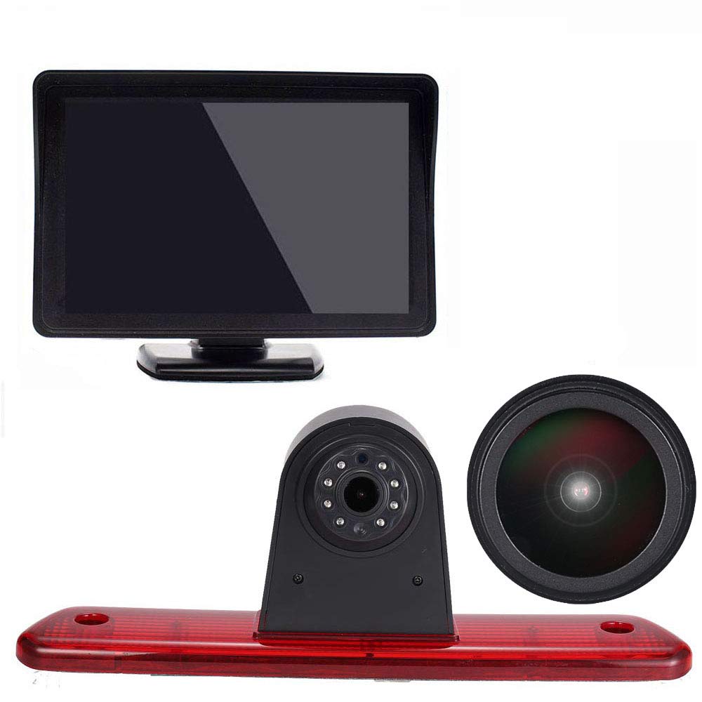 4.3'' Inch TFT LCD Color Auto Monitor + 1280x720 Pixel 1000 TV Lines Parking Camera, HD Night Vision Rear View Backup Camera for Citroen Jumpy/Peugeot Expert/Toyota Proace van 3 transporter 2007-2016