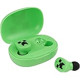 eKids Wireless Earbuds with Microphone, Bluetooth Earbuds with Charging Case, Great Stocking Stuffers for Kids (Minecraft)