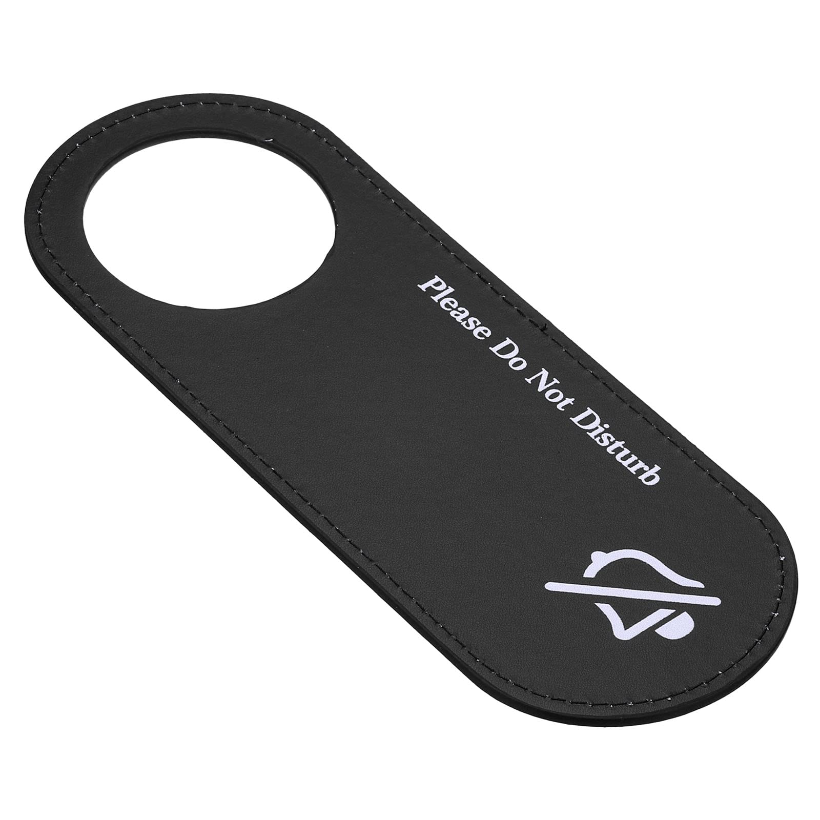 PATIKIL Double Side Door Hanger Sign, Do Not Disturb on Front and Make Up Room on Back Side Door Knob Privacy Sign for Office Hotel, Black