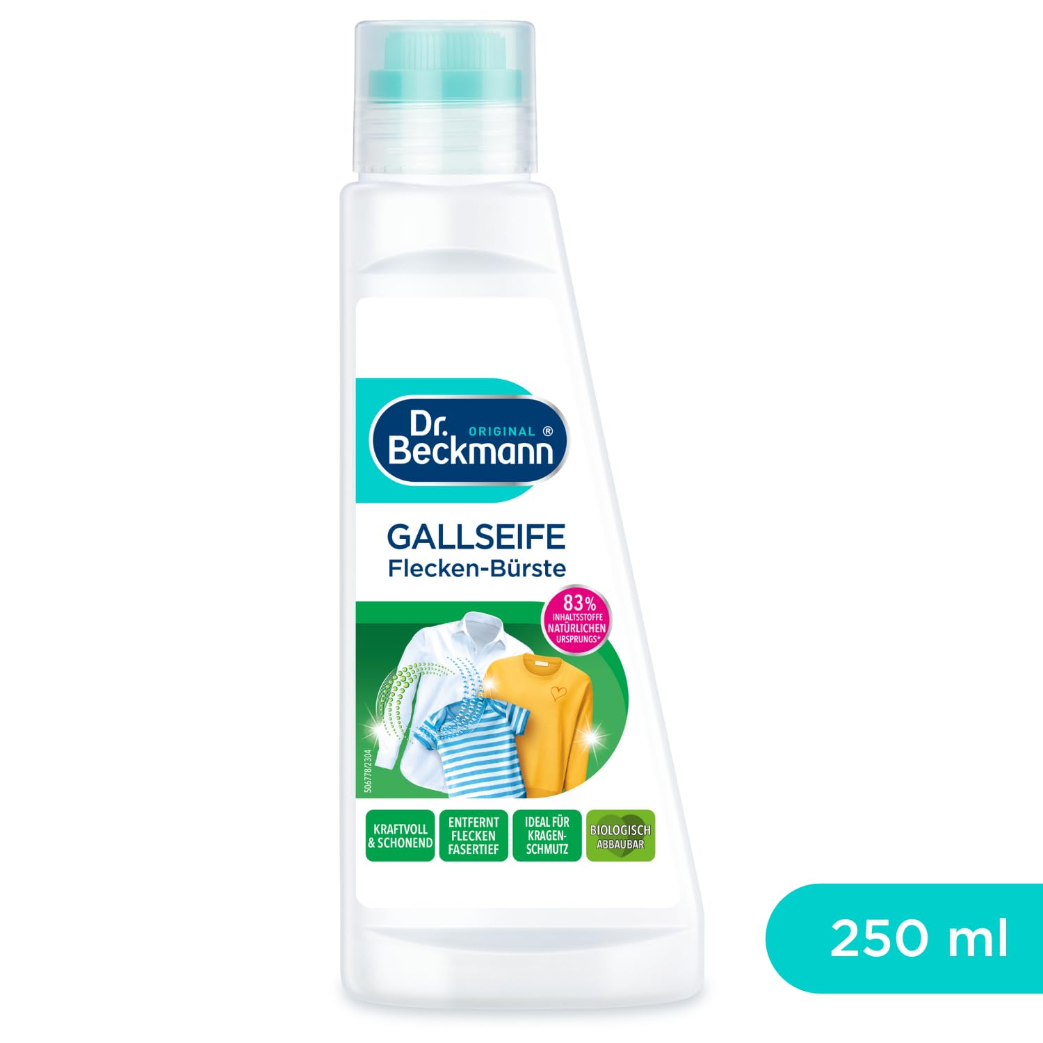 Dr. Beckmann Gallseife Flecken-Bürste | mit echter, natürlicher Gallseife und weicher Spezial-Bürste | 250 ml 4