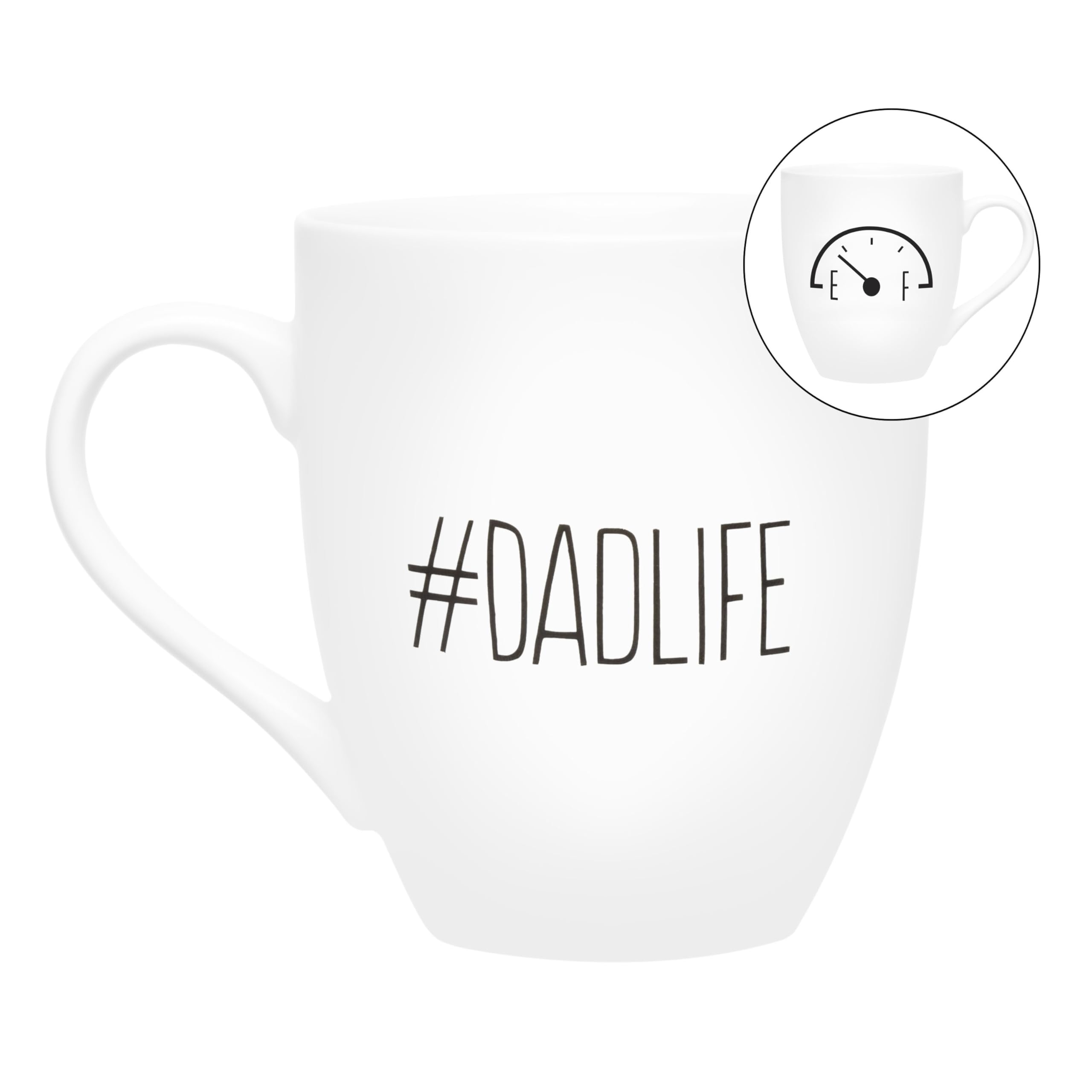 Pearhead #Dadlife Coffee Mug for Dad – 16 oz Ceramic Coffee Cup, Funny New Dad Gift, Father’s Day Gift for Men