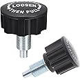 SquEqu 2 Pack Exercise Bike Pull Pin Spring Knob Replacement Universal M16 Pop Screw Height Adjust Locking Grip for Statioanry Cycling Bicyle Fitness Equipment Machines Weight Bench Bikes