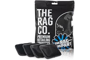 The Rag Company - Interior Scrubber - Soft Microfiber Pad Safe for All Automotive Interior Surfaces; Deep Cleaning with Scratchless and Streak-Free Finish - 4 Pk