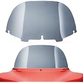 Amazicha 10" Windshield Round Windscreen Wind Splitter 96-13 Compatible for Harley Davidson Touring Electra Glide Ultra Classic Street Glide Ultra limited Tri Glide FLHT FLHX 1996-2013(Tint)