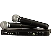 Shure BLX288/PG58 UHF Wireless Microphone System - Perfect for Church, Karaoke, Vocals - 14-Hour Battery Life, 100m Range | I