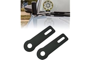 Ham Antenna Ditch Bracket Extension, No Drill Antenna Ditch Bracket Extension A-Pillar LED Pod Light Holder Extensions Steel 