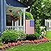 BonyTek Garden Flag Stand Flagpole, Black Wrought Iron Small Flag Stand for Yard Garden Flag Pole Flag Holder with Garden Flag Rubber Stopper and Anti-Wind Clip - 36.22
