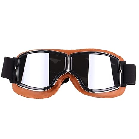 Daesar Winddichte Brille Sport Schutzbrille Gelb Rahmen+Silber Lens Motorrad Brille Selbsttönend