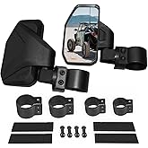 Chupacabra Offroad UTV Side Mirror Kit (2 Pack) Fits 1.6"- 2" Round Roll Cage Bar, Side UTV Mirrors w/Break Away & Adjustable Design - High Impact Shatter Proof Tempered Glass (Driver/Passenger Side)