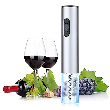 HOCOSY-Automatische Wein Flaschenöffner?Korkenzieher Elektrisch Set mit Folienschneider, Ideal für Gummi/Kunststoffkorken/Gro