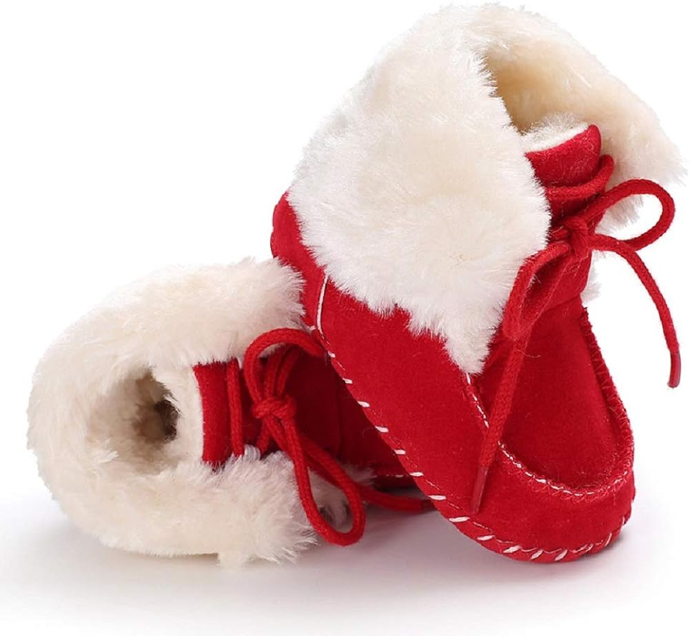 | Fnnetiana Newborn Baby Warm Winter Snow Boots Toddler Soft Sole Anti-Slip Infant Prewalker Unisex Nursling Crib Shoes | Boots