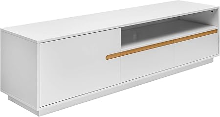 DuNord Design TV-Lowboard weiß matt Holz Eiche TV-Board Sideboard 160cm